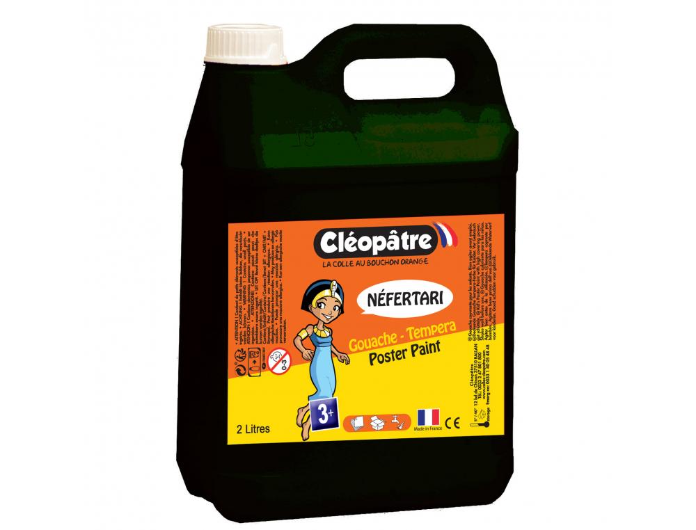 GOUACHE LIQUIDE CLEOPATRE NEFERTARI COLORIS NOIR LE     FLACON 2L