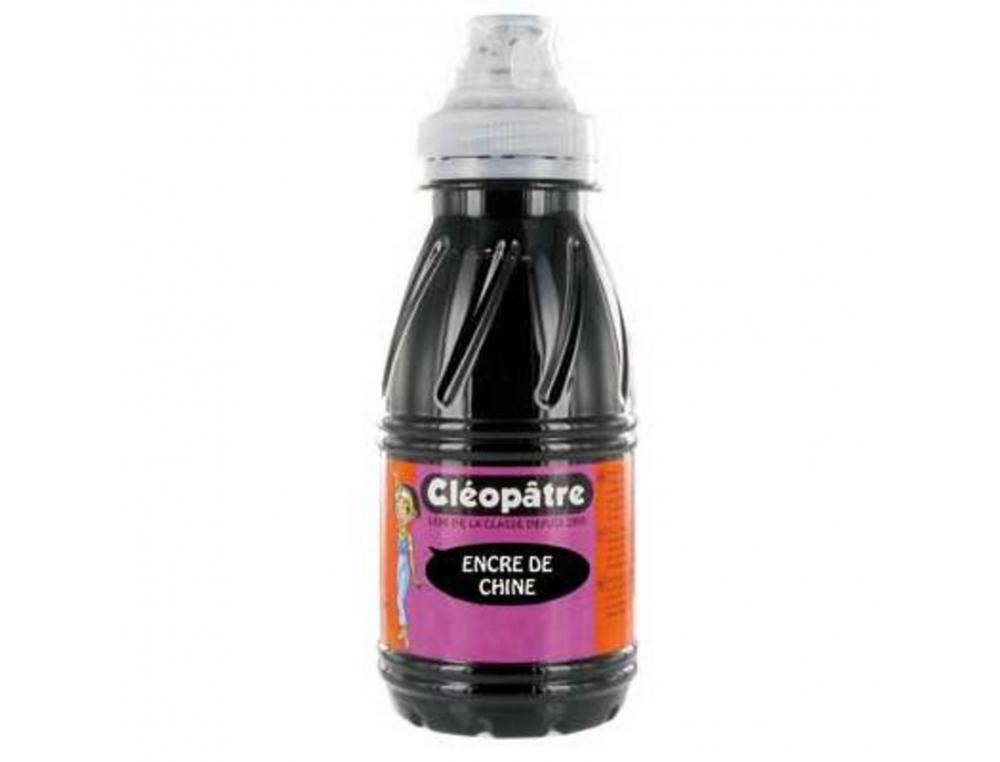 ENCRE DE CHINE NOIRE CLEOPATRE OPAQUE FLACON DE    250 ML COLORIS NOIR