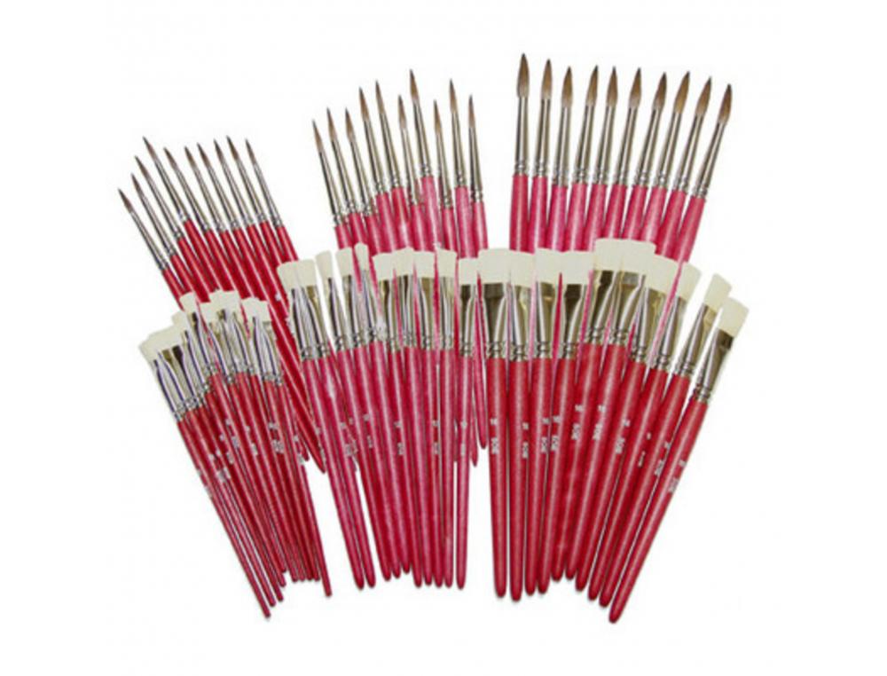 LOT ASSORTIMENT DE PINCEAUX ET BROSSES DIFFERENTES        TAILLES 60 PIECES ASSORTIES