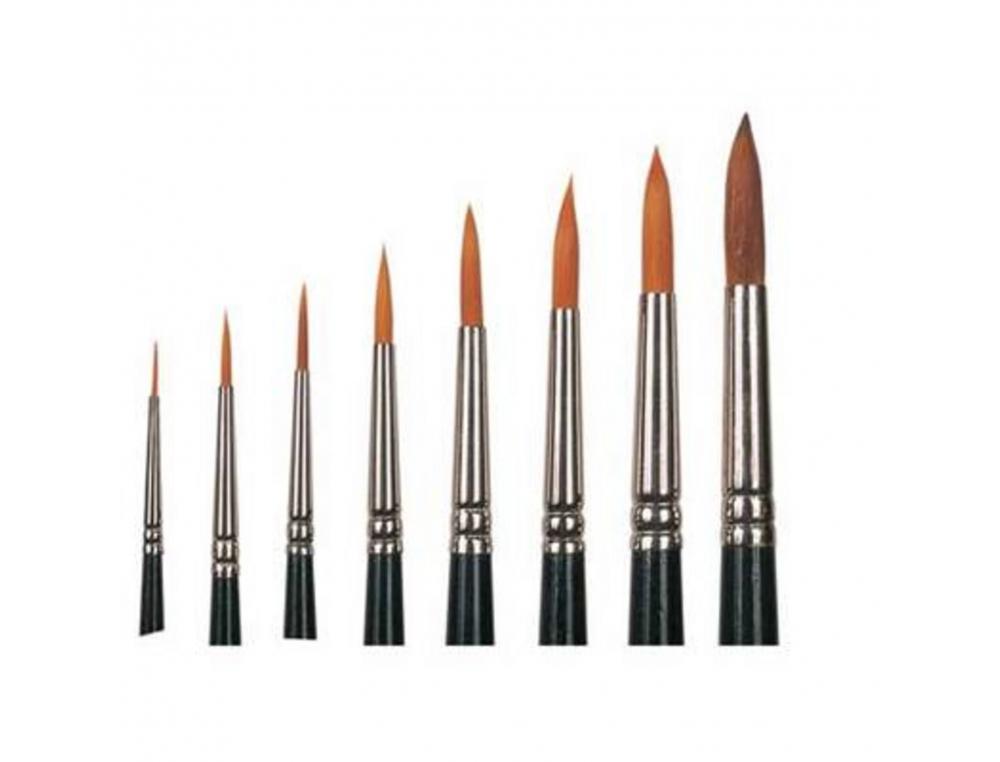 PINCEAUX GAMME VEGAN N 08 POILS SANS MATIERE ANIMAL     MANCHE 30% PLASTIQUE RECYCLE  LOT DE 10 UNITES