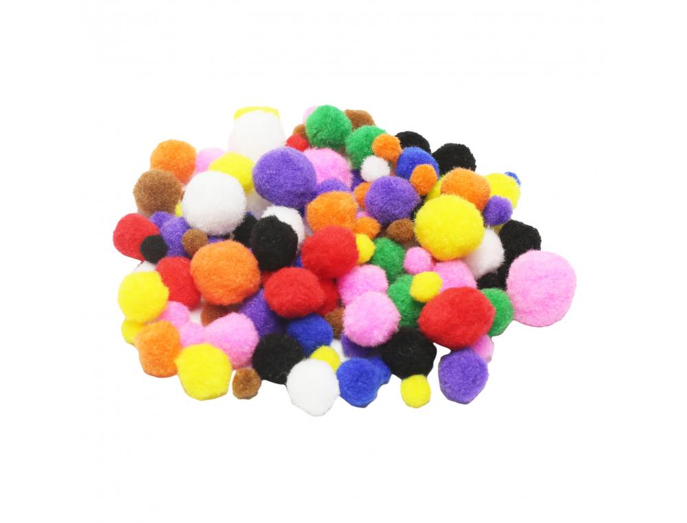 POMPON O COLOR TAILLES ET COLORIS ASSORTIS LOT DE 300   PIECES