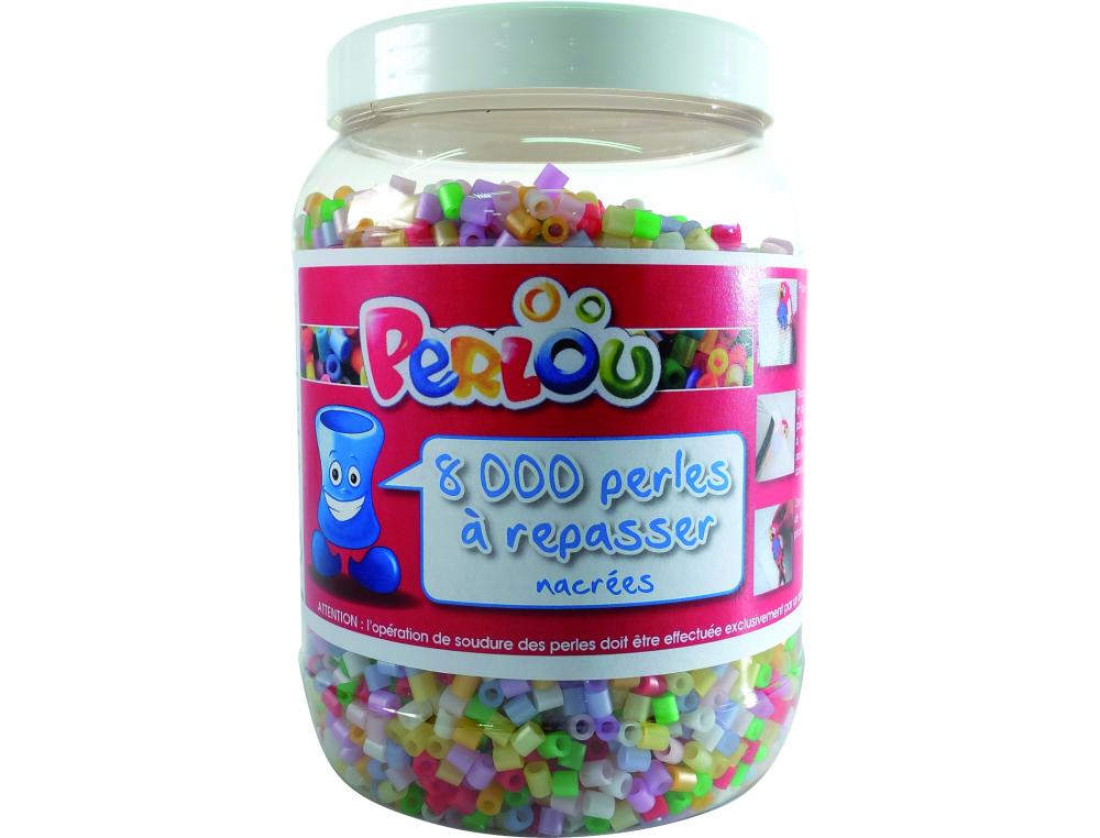 BARIL DE PERLES GRAINE CREATIVE LUDIQUES ET COLOREES 8 000 PERLES COLORIS NACREES  ASSORTIS