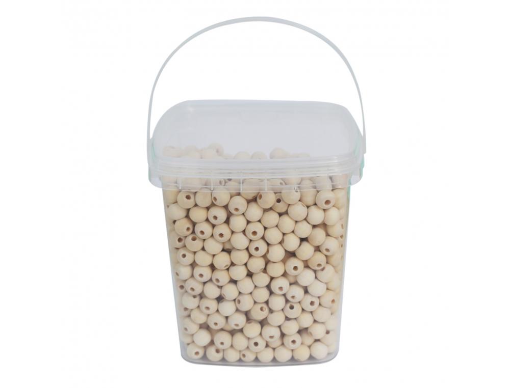 PERLE BOIS RONDE DIAMETRE 10MM COLORIS NAUREL LOT DE    1100 PERLES