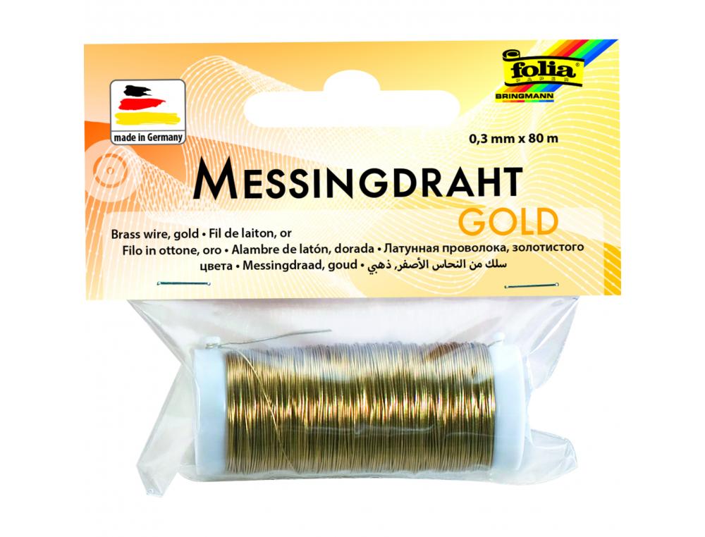 FIL METAL INNSPIRO ALUMINIUM 0.25X28M COLORIS OR EN BOBINE