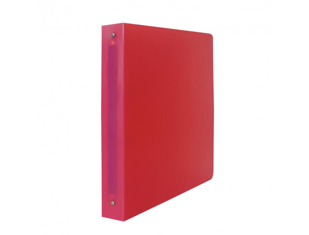 CLASSEUR SOUPLE 4 ANNEAUX POLYPRO OFFICE PLAST  2X26,8  CM DOS 40MM COLORIS ROUGE