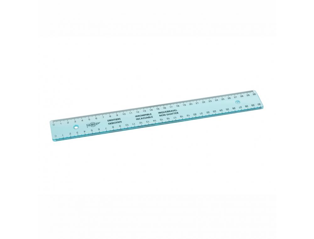 REGLE FAIBO PLASTIQUE INCOLORE 30 CM
