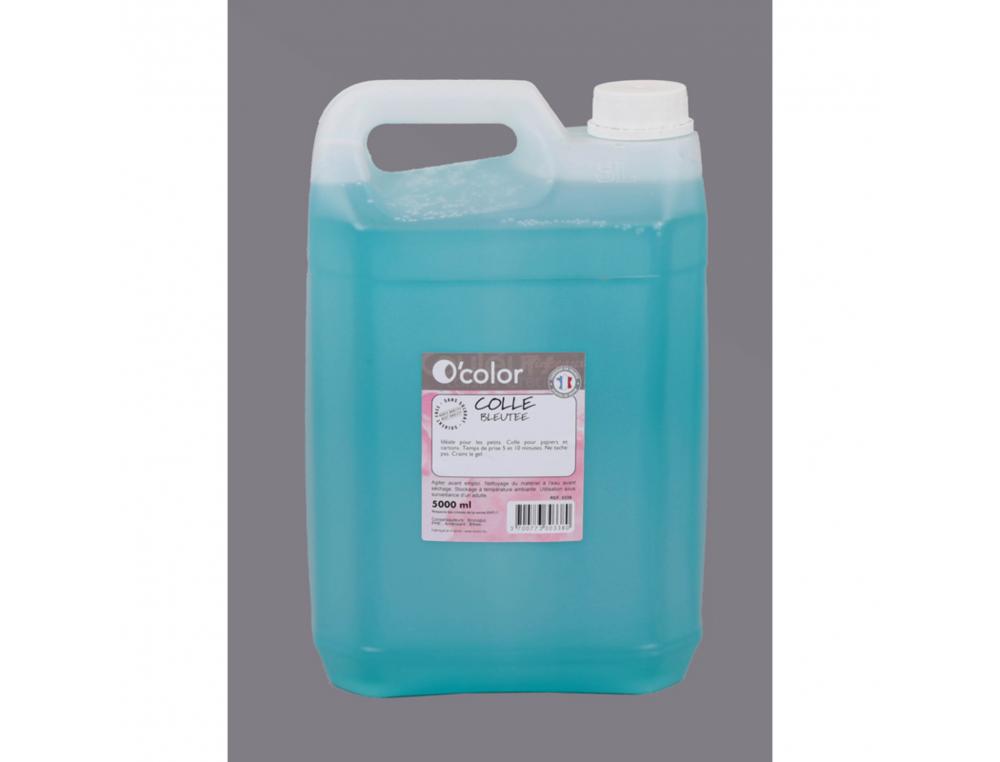 COLLE NATURELLE O COLOR INVISIBLE NORME EN 71 7       PAPIER CARTON COLORIS BLEU    BIDON 5L