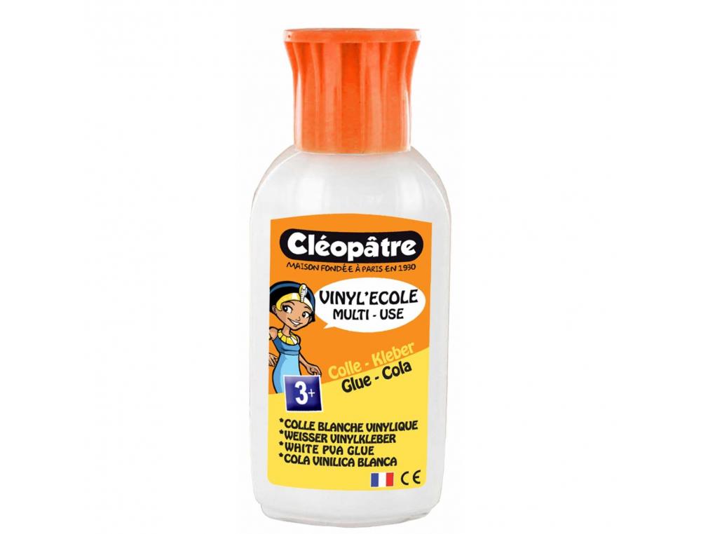 COLLE VINYLIQUE CLEOPATRE VINYL ECOLE RAPIDE MULTI      MATERIAUX SANS SOLVANT FLACON RECHARGEABLE DE 60G