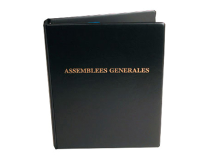 REGISTRE CLASSEUR EXACOMPTA DLIBRATIONS ASSEMBLES GNRALES A4 RELIURE 4 ANNEAUX RECHARGE FOLIOTE 100 FEUILLETS