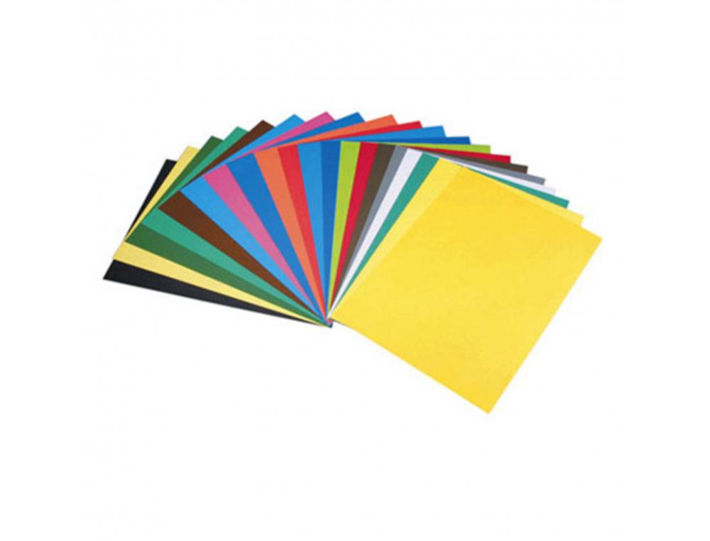 PAPIER DESSIN CLAIREFONTAINE CARTOLINE 25X32CM 130G        COLORIS ASSORTIS PAQUET 100   FEUILLES