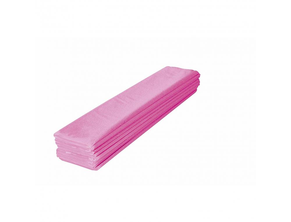 PAPIER CREPON CLAIREFONTAINE STANDARD 0,5X2M CREPAGE 40%   COLORIS ROSE PAQUET 10        FEUILLES