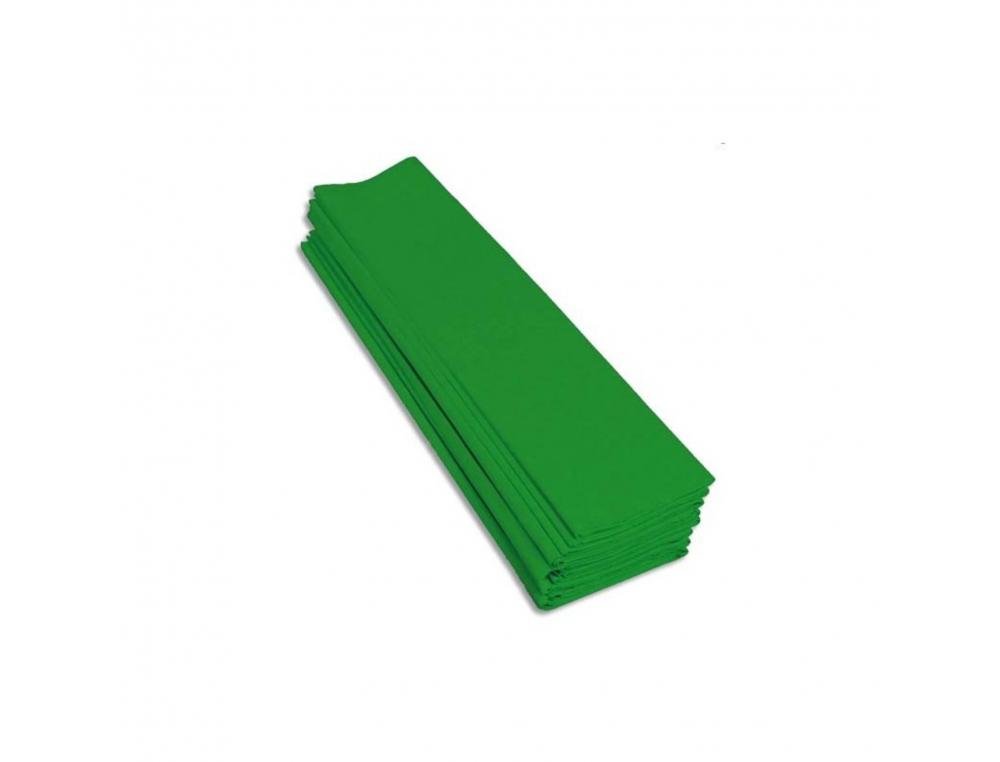 PAPIER CREPON CLAIREFONTAINE STANDARD 0,5X2M CREPAGE 40%   COLORIS VERT CLAIR PAQUET 10  FEUILLES