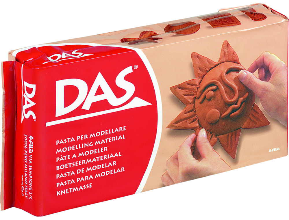 PATE A MODELER DAS AUTO DURCISSANTE 1KG COLORIS ROUGE