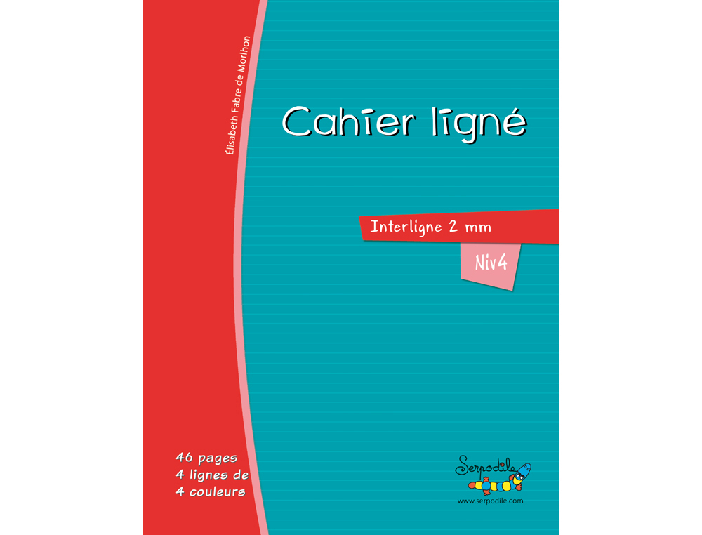 CAHIER HAMELIN SERPODILE 17X22 CM 48 PAGES DOUBLE      LIGNE 2MM NIVEAU 4