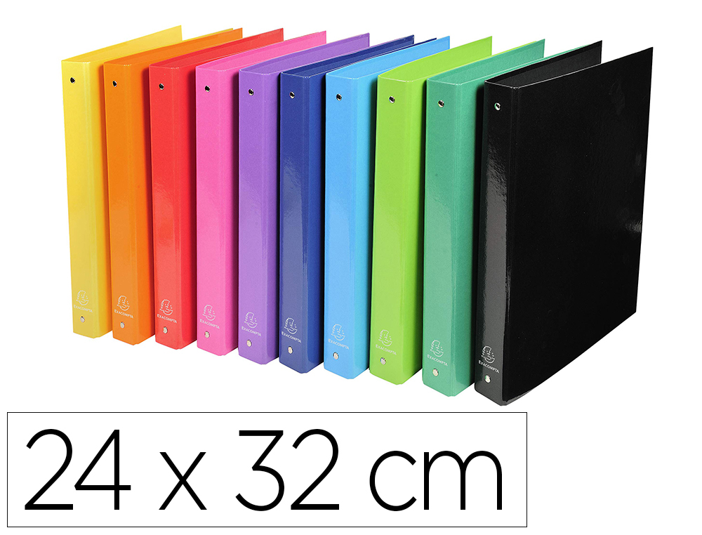 CLASSEUR EXACOMPTA FOREVER 4 ANNEAUX DOS DE 40 MM DIM      24X32 CM A4 COLORIS ASSORTIS