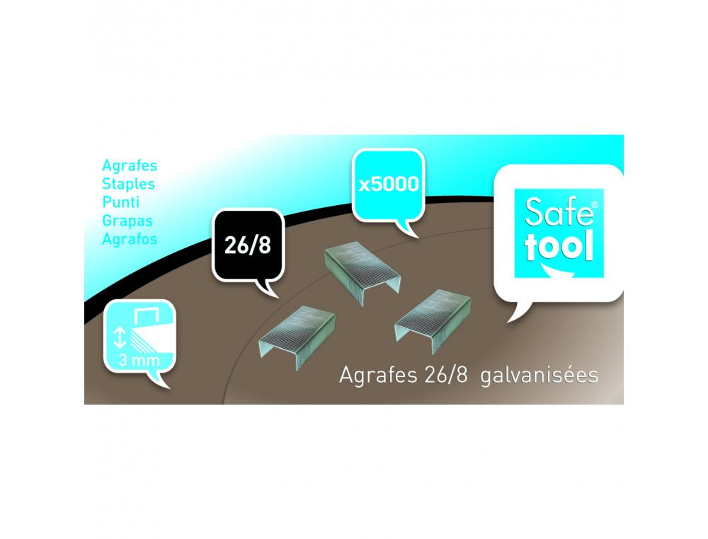 BOITE DE 5000 AGRAFES WONDAY N 26/8 GALVANISEES CAPACITE D AGRAFAGE 3 MM