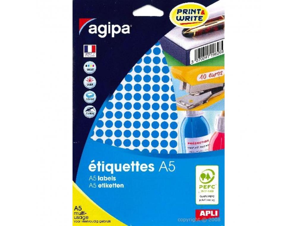 PASTILLES MULTI-USAGE APLI 8MM POCHETTE DE 10 COLORIS    BLEU CLAIR 2940 UNITES