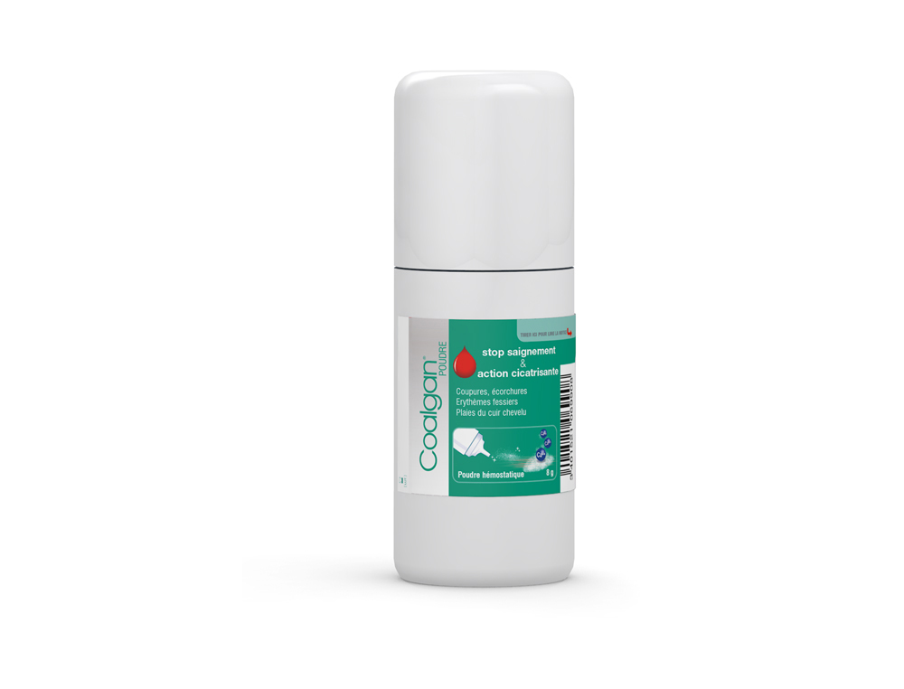 POUDRE HEMOSTATIQUE STERILE COALGAN FLACON DE 8G