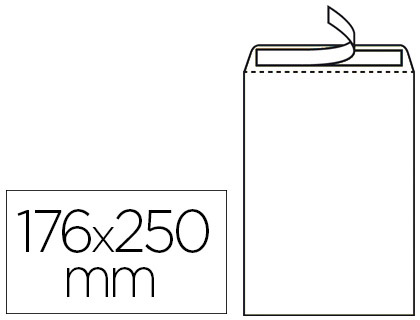 POCHETTE GPV CONOMIQUE ADHSIVE VLIN BLANC 90G B5 176X250MM BOTE 500 UNITS