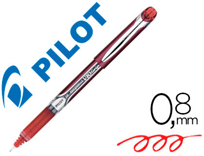 STYLO PILOT V10 GRIP CRITURE LARGE 0.8MM CLIP MTAL GRIP PRHENSION ENCRE LIQUIDE NIVEAU VISIBLE 1600M CRITURE ROUGE