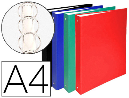 CLASSEUR ELBA BALACRON 4 ANNEAUX 40MM A4 210X297MM DOS 40MM 225F COLORIS ASSORTIS