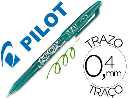 ROLLER PILOT FRIXION BALL CRITURE MOYENNE 0.7MM ENCRE EFFAABLE GRIP PRHENSION RECHARGEABLE GOMME SERTIE COLORIS VERT