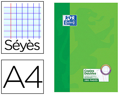 COPIE DOUBLE OXFORD A4 210X297MM 200P SYS NON PERFORES