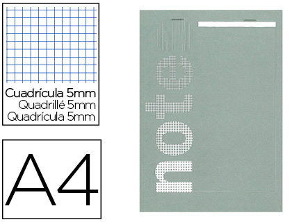 BLOC MÉMO CONQUERANT SEPT COUVERTURE OFFSET AGRAFÉ EN TÊTE A4 210X297MM 160PAGES 60G 5X5MM