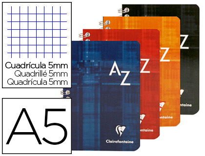 RPERTOIRE CLAIREFONTAINE RELIURE INTGRALE PAPIER VLIN VELOUT COUVERTURE LAVABLE A5 148X210MM 180 PAGES 90G 5X5