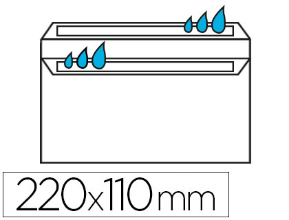 ENVELOPPE CONOMIQUE DL 110X220MM 80G AUTOCOLLANTE COLORIS BLANC BOTE 500 UNITS