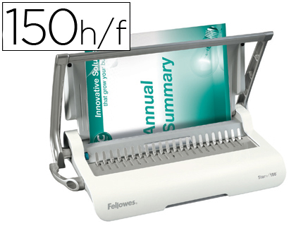 PERFORELIEUSE FELLOWES STAR+150 MANUELLE 150F PERFORATION 15F ANNEAUX PLASTIQUE USAGE MODR BAC TIROIR A4 450X280X80MM