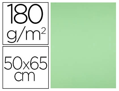 PAPIER CARTONNE LIDERPAPEL 50X65CM 180GR COLORIS VERT    PISTACHE