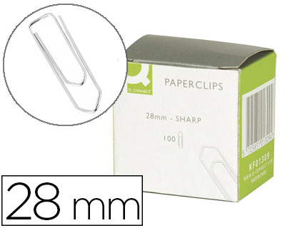 ATTACHE-LETTRES Q-CONNECT GALVANISE 28MM BOTE 100 UNITS