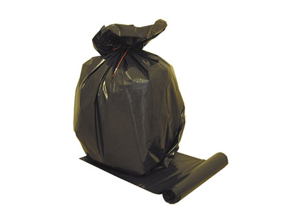 SAC POUBELLE POLYTHYLNE BASSE DENSIT STANDARD 100L 35 MICRONS COLORIS NOIR PAQUET 20 UNITS