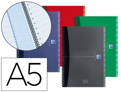 CAHIER RPERTOIRE OXFORD OFFICE RELIURE INTGRALE COUVERTURE REMBORDE RIGIDE A5 144 PAGES 90G RGLURE SPCIFIQUE