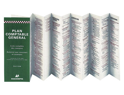 PLAN COMPTABLE EXACOMPTA MODLE ACCORDON 185X85MM