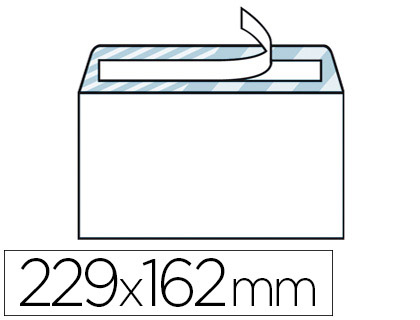 ENVELOPPE GPV CONOMIQUE VLIN BLANC 80G C5 162X229MM ADHSIVE PAQUET 50 UNITS