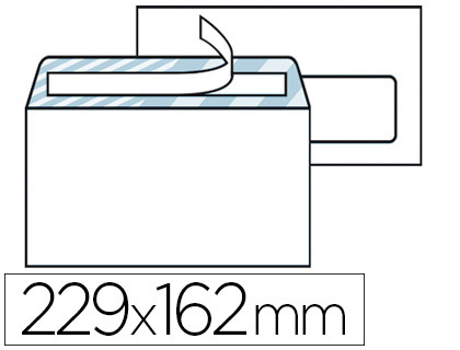 ENVELOPPE CONOMIQUE C5 162X229MM 80G ADHSIVE FENTRE 45X100MM COLORIS BLANC BOTE 500 UNITS