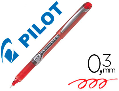 STYLO PILOT V5 GRIP CRITURE FINE 0.3MM CLIP MTAL GRIP PRHENSION NIVEAU ENCRE LIQUIDE VISIBLE 1600M CRITURE ROUGE