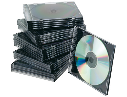 BOTIER CD/DVD Q-CONNECT SLIM COLORIS NOIR BOTE 25 UNITS