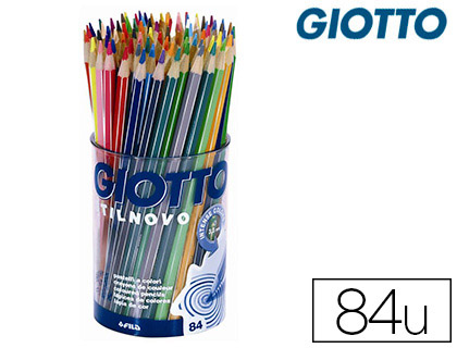 CRAYON COULEUR GIOTTO STILNOVO HEXAGONAL 6.8MM MINE QUALIT SUPRIEURE 3.3MM COLORIS VIFS INTENSES TUI CARTON 84 UNITS