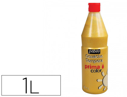 GOUACHE PBO PRIMACOLOR LIQUIDE INODORE ONCTUEUSE APPLICATION FACILE COLORIS OR 1000ML