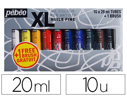 HUILE FINE PBO XL 10 TUBES ASSORTIS 20ML + 1 BROSSE SOIE BEAU BLANC OFFERTE