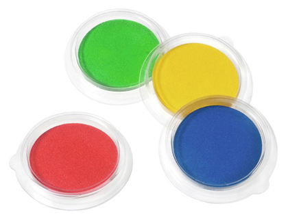 TAMPON ENCREUR JPC DIAMTRE 90 MM RECHARGEABLE ENCRE 4 COULEURS ASSORTIES BOTE 12 UNITS