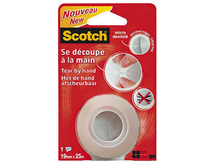 RUBAN ADHSIF SCOTCH MICRO-DENTEL TRANSPARENT LONGUE DURE 19MMX25M