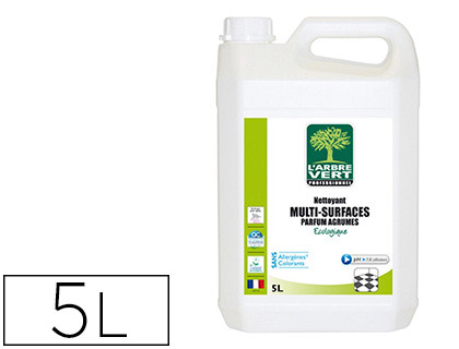 NETTOYANT ARBRE VERT MULTI-USAGES CONCENTR DILUER INOX MAIL CARRELAGES ALUMINIUM SOLS VITRIFIS BIDON 5L