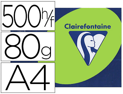 PAPIER COULEUR CLAIREFONTAINE TROPHE MULTIFONCTION A4 80G/M2 COULEURS FLUORESCENTES VERT FLUO PAQUET 500 FEUILLES