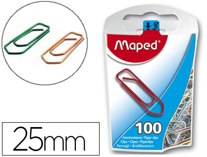 TROMBONE MAPED 25MM COULEUR BOTE PLASTIQUE 100 UNITS