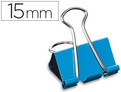PINCE MAPED DOUBLE CLIP LARGEUR 15MM BOTE PLASTIQUE 12 UNITS
