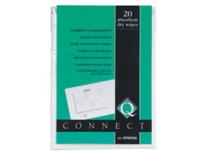 CHIFFON Q-CONNECT ABSORBANT JETABLE TOUS PRODUITS LIQUIDE MME GAMME PACK 20 UNITS
